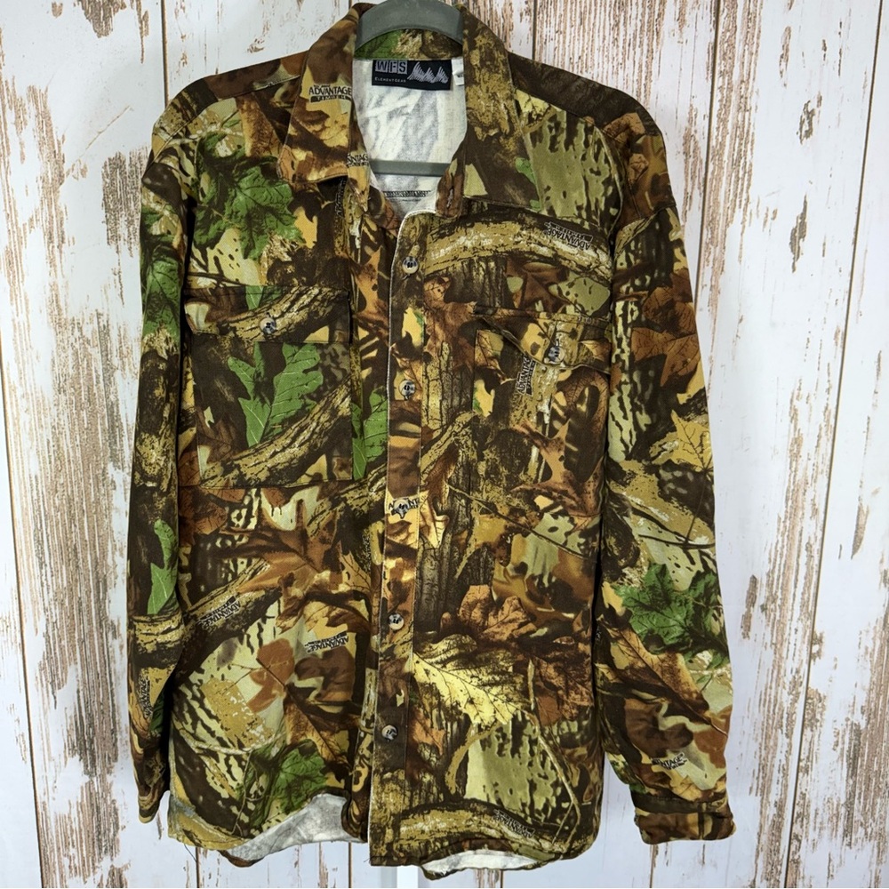 WFS Element Gear, Camouflage Button Down Thicker Shirt. Size XL. Excellent cond!
